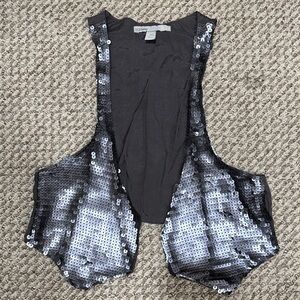 Old Navy Black Sequin Vest Top